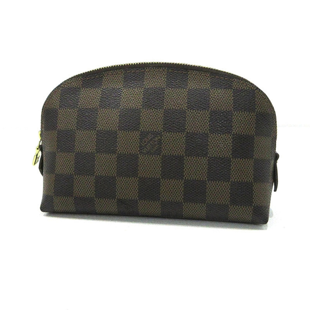 LOUIS VUITTON Damier Pochette Cosmetic Pouch Clutch Brown